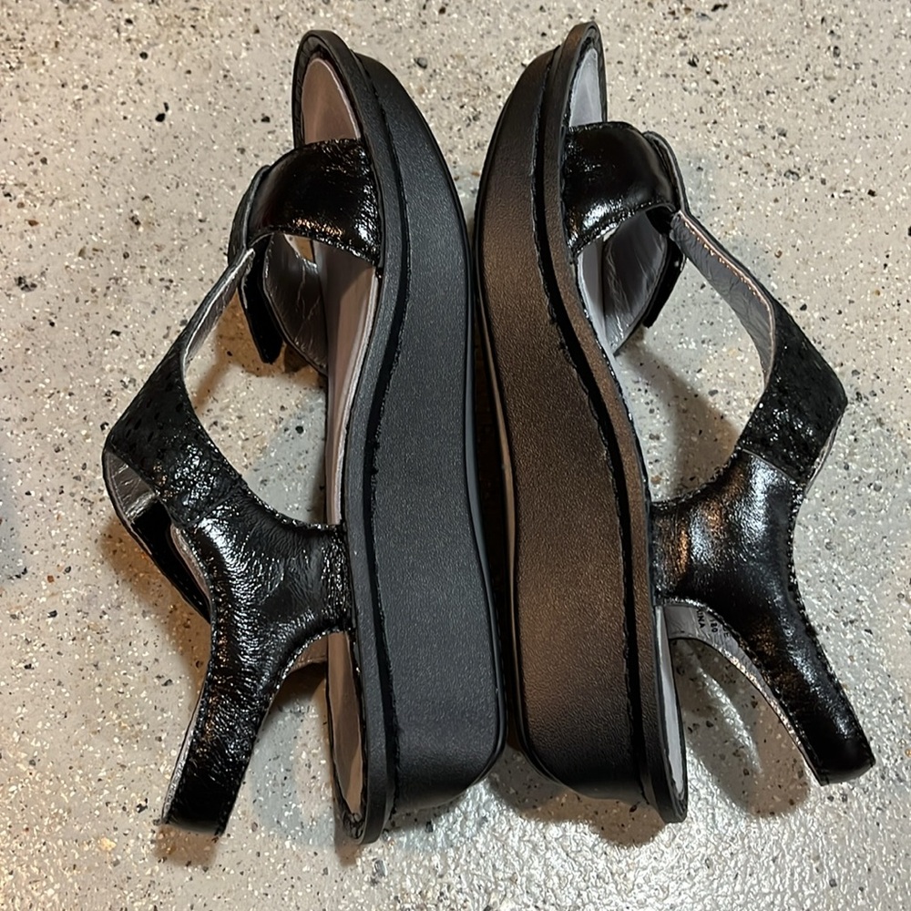 ALEGRIA KENDRA SLINGBACK SANDALS TILE ME MORE BLACK EU SIZE 36 US 6-6.5 LIKE NEW - Picture 7 of 15